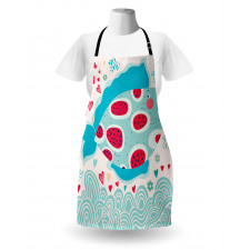 Hearts Flowers and Fish Apron