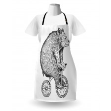 Funny Circus Bear Art Apron