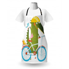 Crocodile Friends Bicycle Apron