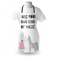 Bunny in Dress Unicorn Apron