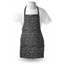 Fern Leaves Flowers Apron