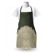 Floral Half Mandala Apron