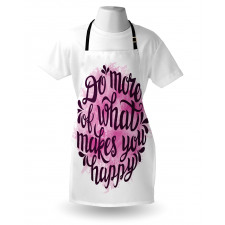 Watercolor Brush Slogan Apron