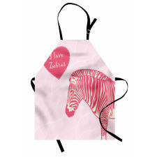 I Love Zebras Words Apron