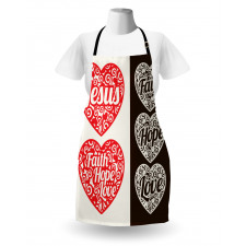 Hearts Swirls and Curves Apron