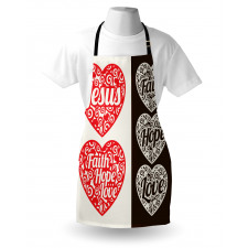 Hearts Swirls and Curves Apron