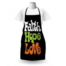 Vintage Faith Love Words Apron