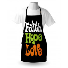 Vintage Faith Love Words Apron