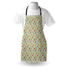 Doodle Blooming Tulips Apron