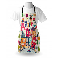 Cartoon Amsterdam Houses Apron