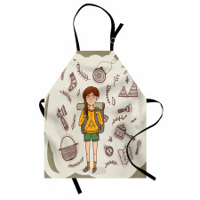 Hiker Girl Backpack Apron