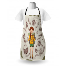 Hiker Girl Backpack Apron