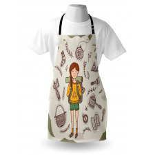 Hiker Girl Backpack Apron