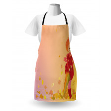 Smiling Girl Autumn Fall Apron