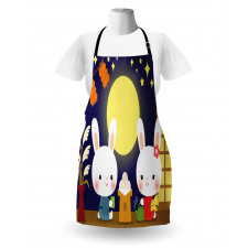 Tsukimi Festival Bunnies Apron