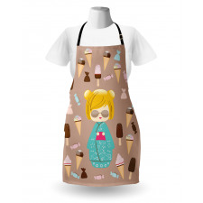 Kokeshi Doll Ice Cream Apron