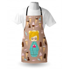 Kokeshi Doll Ice Cream Apron