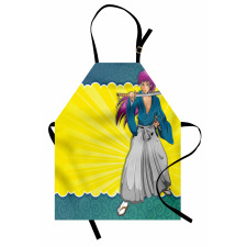 Manga Style Samurai Girl Apron