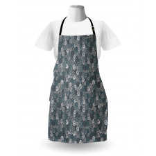 Sketch Style Spirals Apron