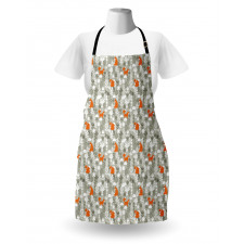 Winter Forest with Flowers Apron