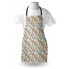 Winter Forest with Flowers Apron