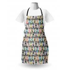 Hipster Cats with Glasses Apron