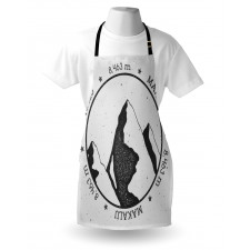 Greyscale Mountain Design Apron