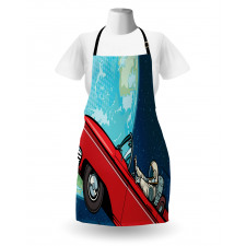 Cosmonaut in a Car Apron