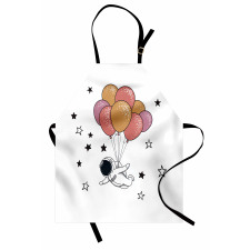 Astronaut with Balloons Apron