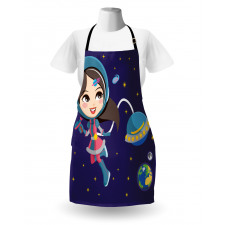 Little Girl in Space Apron