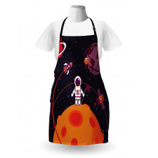 Astronaut Moon Rockets Apron