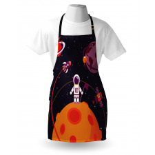 Astronaut Moon Rockets Apron