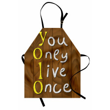 Wooden Rustic Board Words Apron