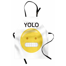 Funny Emoji Face Slogan Apron
