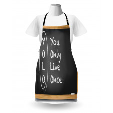 Life Words on Chalkboard Apron