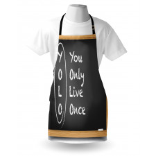 Life Words on Chalkboard Apron