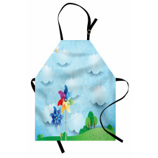 Clouds Rainbow Trees Apron