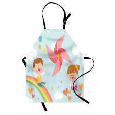 Children on Rainbow Apron