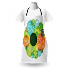 Doodle Vegan Pattern Apron