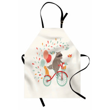 Cheerful Raccoon Bike Apron