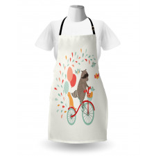 Cheerful Raccoon Bike Apron