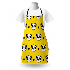 Smiling Panda Faces Apron