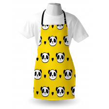 Smiling Panda Faces Apron