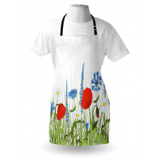 Bloomed Poppy Flowers Apron