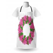 Pink Blossoms Wreath Apron
