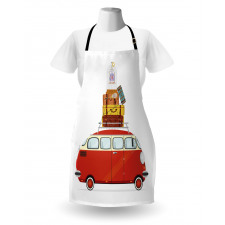 Cartoon Retro Minivan Apron