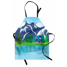 Cartoon Lake Landscape Apron