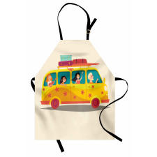 Hippies on Summer Van Apron