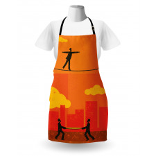 Men Walk Tightrope Net Apron