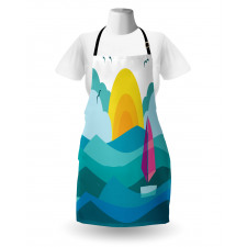 Sunny Sea Sail Ship Apron